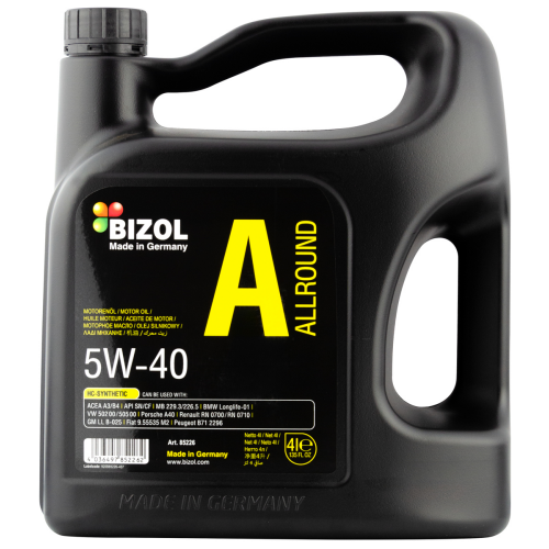 Синтетическое моторное масло Allround 5W-40 - 4 л